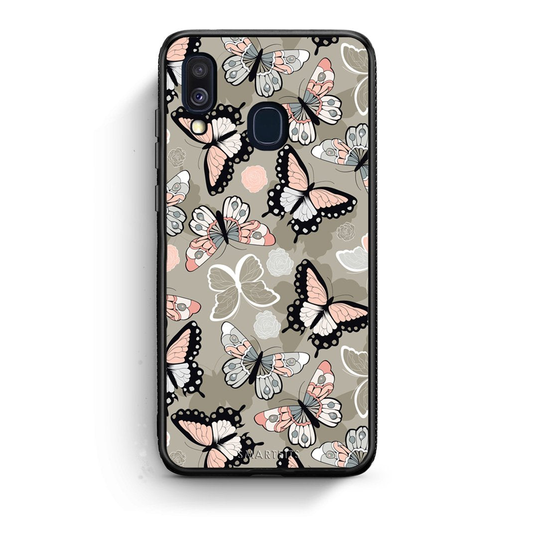135 - Samsung A40  Butterflies Boho case, cover, bumper
