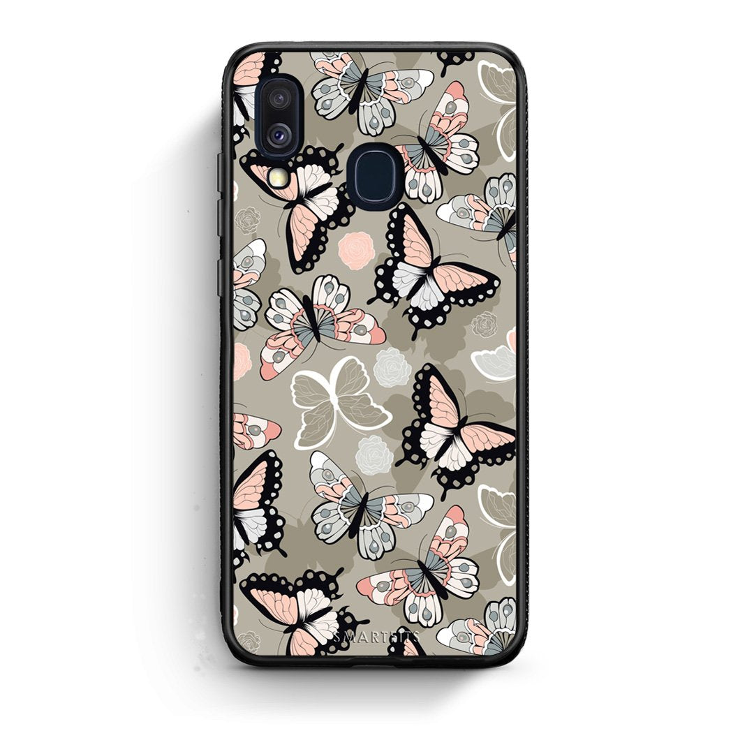 135 - Samsung A40  Butterflies Boho case, cover, bumper