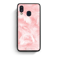 Thumbnail for 33 - Samsung A40  Pink Feather Boho case, cover, bumper
