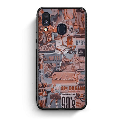 Samsung A40 Born In 90s θήκη από τη Smartfits με σχέδιο στο πίσω μέρος και μαύρο περίβλημα | Smartphone case with colorful back and black bezels by Smartfits