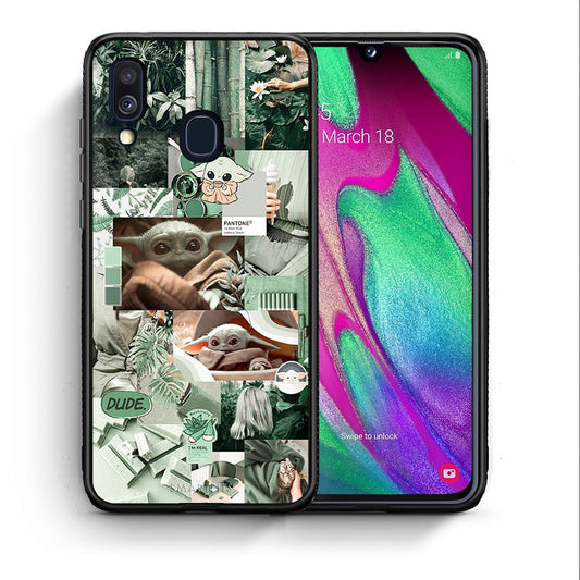 Θήκη Αγίου Βαλεντίνου Samsung A40 Collage Dude από τη Smartfits με σχέδιο στο πίσω μέρος και μαύρο περίβλημα | Samsung A40 Collage Dude case with colorful back and black bezels