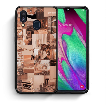 Θήκη Αγίου Βαλεντίνου Samsung A40 Collage You Can από τη Smartfits με σχέδιο στο πίσω μέρος και μαύρο περίβλημα | Samsung A40 Collage You Can case with colorful back and black bezels