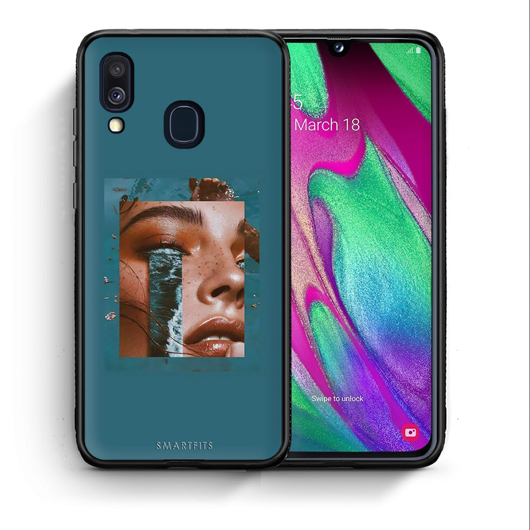 Θήκη Samsung A40 Cry An Ocean από τη Smartfits με σχέδιο στο πίσω μέρος και μαύρο περίβλημα | Samsung A40 Cry An Ocean case with colorful back and black bezels