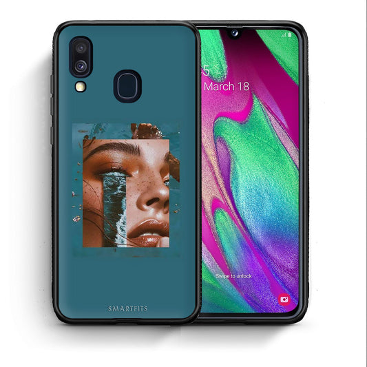 Θήκη Samsung A40 Cry An Ocean από τη Smartfits με σχέδιο στο πίσω μέρος και μαύρο περίβλημα | Samsung A40 Cry An Ocean case with colorful back and black bezels