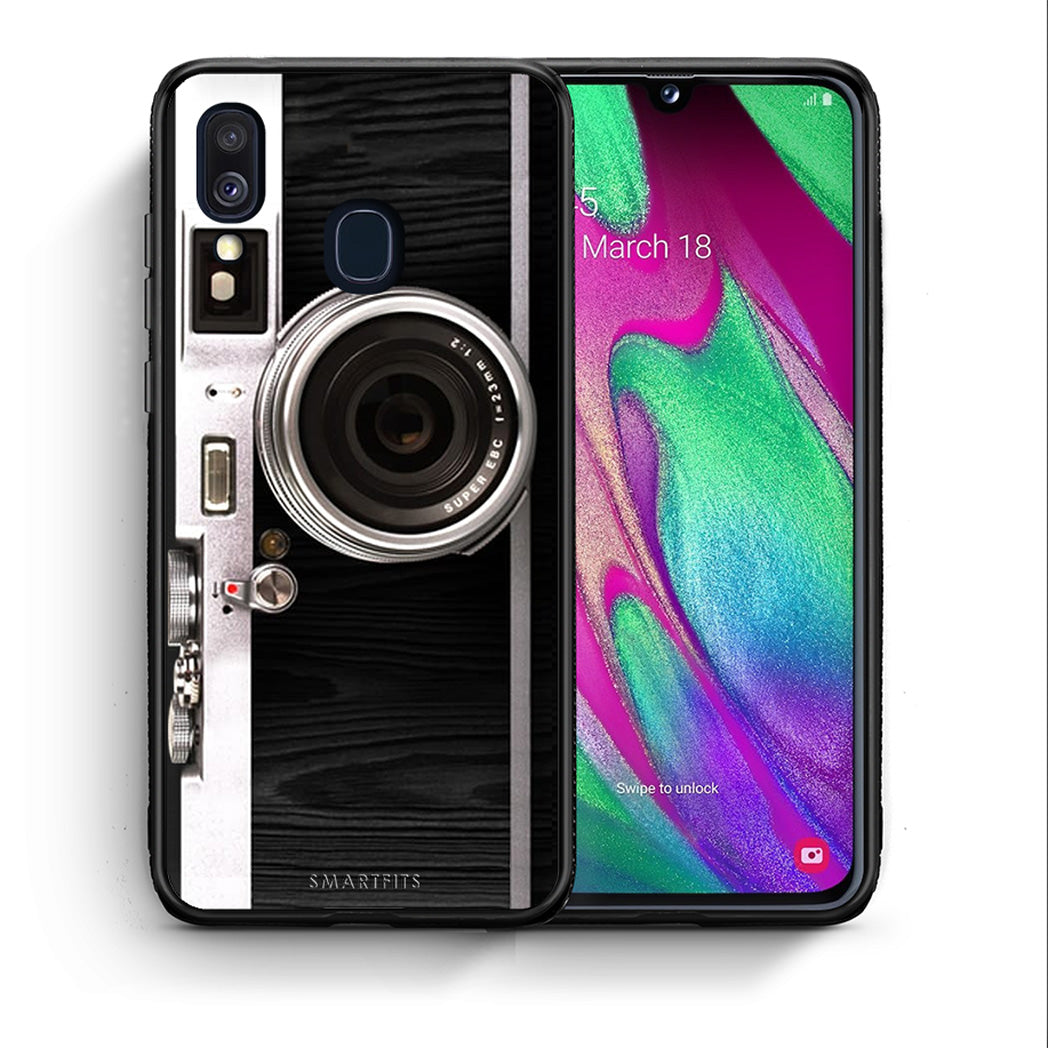 Θήκη Samsung A40 Emily In Paris από τη Smartfits με σχέδιο στο πίσω μέρος και μαύρο περίβλημα | Samsung A40 Emily In Paris case with colorful back and black bezels