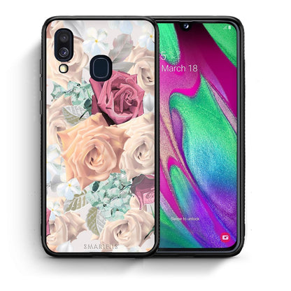 Θήκη Samsung A40 Bouquet Floral από τη Smartfits με σχέδιο στο πίσω μέρος και μαύρο περίβλημα | Samsung A40 Bouquet Floral case with colorful back and black bezels