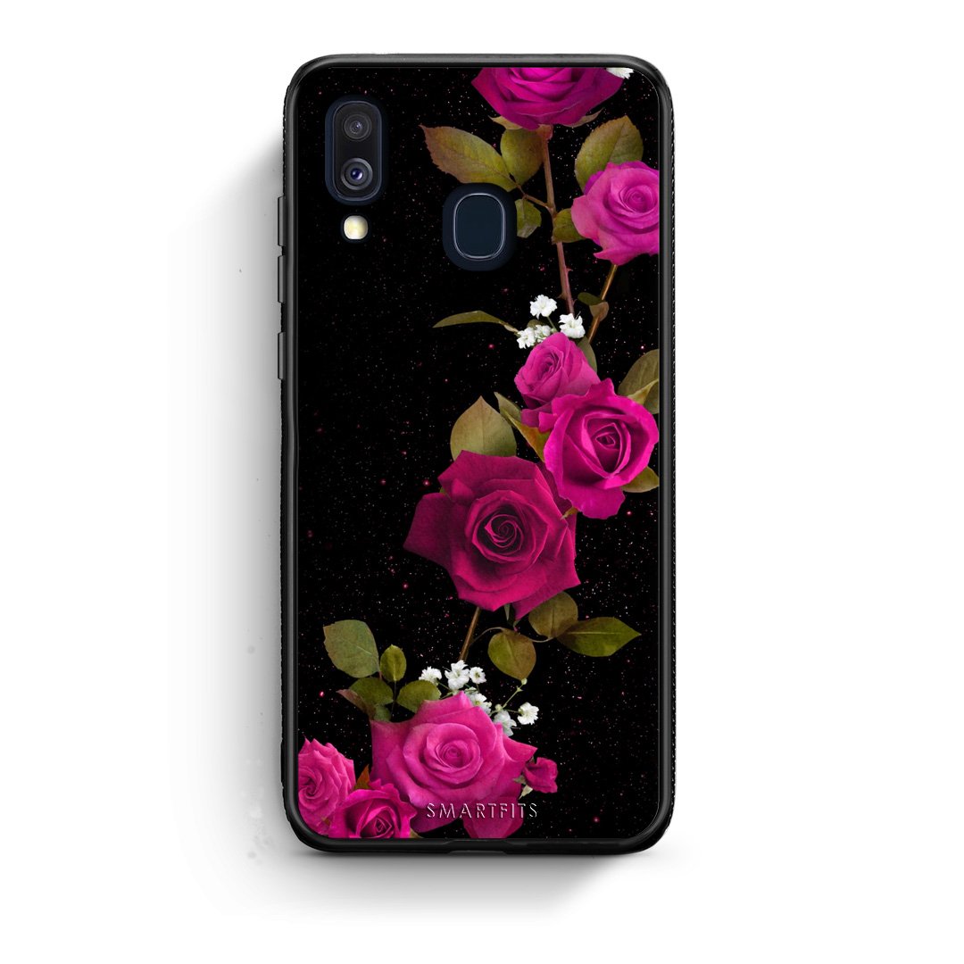4 - Samsung A40 Red Roses Flower case, cover, bumper
