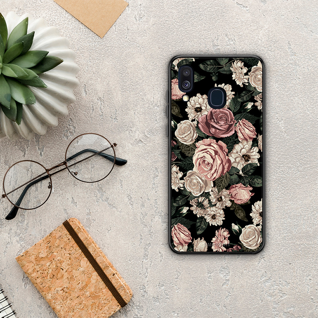 Flower Wild Roses - Samsung Galaxy A40 θήκη
