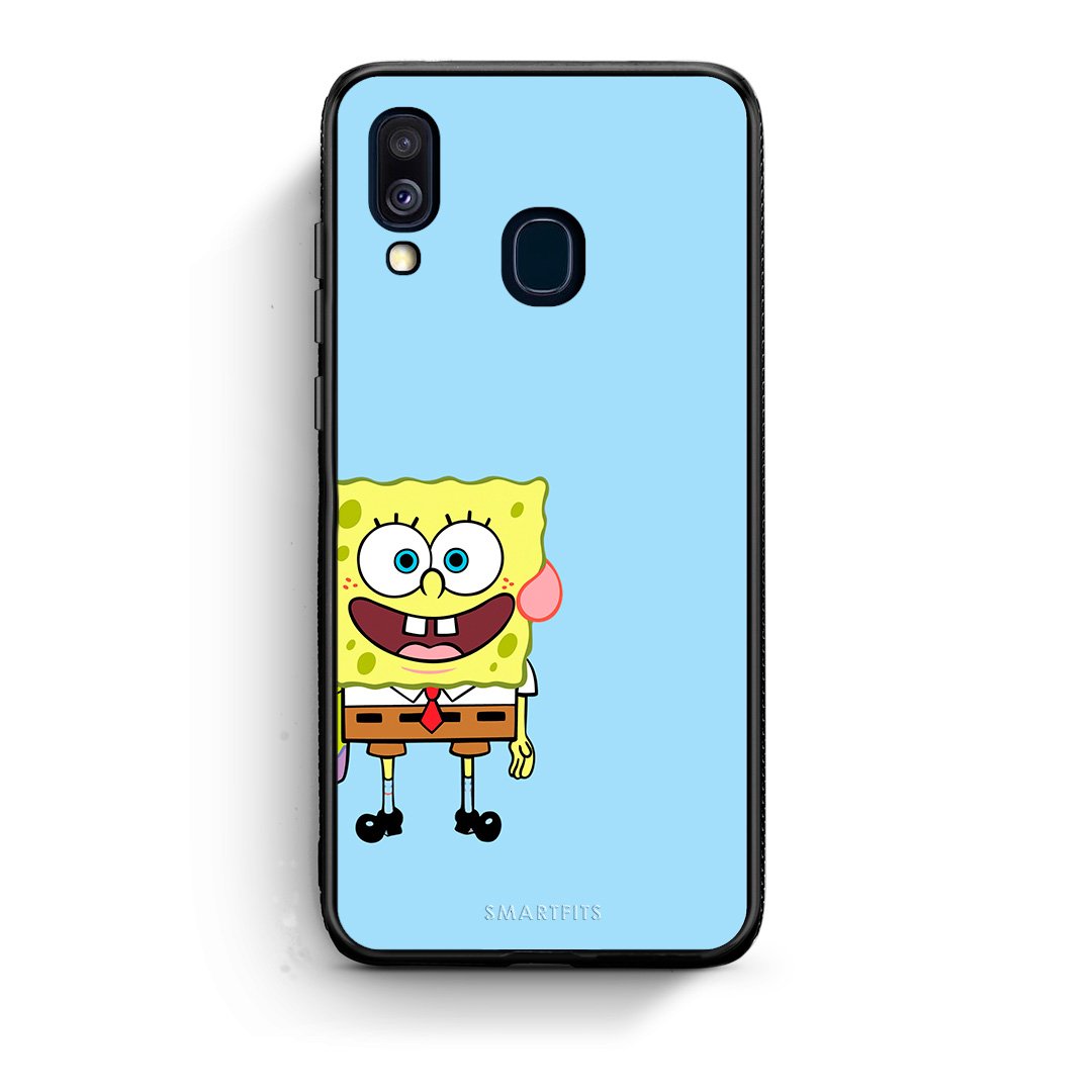 Samsung A40 Friends Bob θήκη από τη Smartfits με σχέδιο στο πίσω μέρος και μαύρο περίβλημα | Smartphone case with colorful back and black bezels by Smartfits