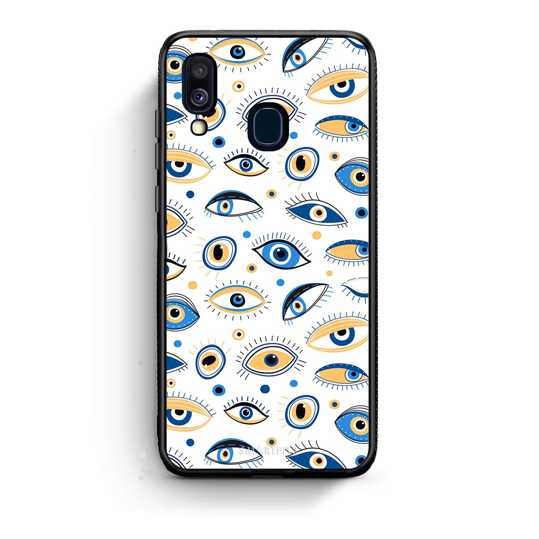 Samsung A40 Ftou Ftou θήκη από τη Smartfits με σχέδιο στο πίσω μέρος και μαύρο περίβλημα | Smartphone case with colorful back and black bezels by Smartfits