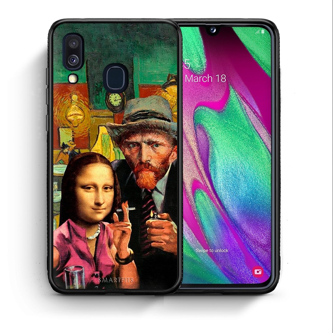 Θήκη Samsung A40 Funny Art από τη Smartfits με σχέδιο στο πίσω μέρος και μαύρο περίβλημα | Samsung A40 Funny Art case with colorful back and black bezels