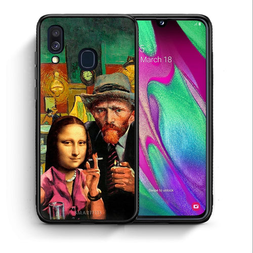 Θήκη Samsung A40 Funny Art από τη Smartfits με σχέδιο στο πίσω μέρος και μαύρο περίβλημα | Samsung A40 Funny Art case with colorful back and black bezels