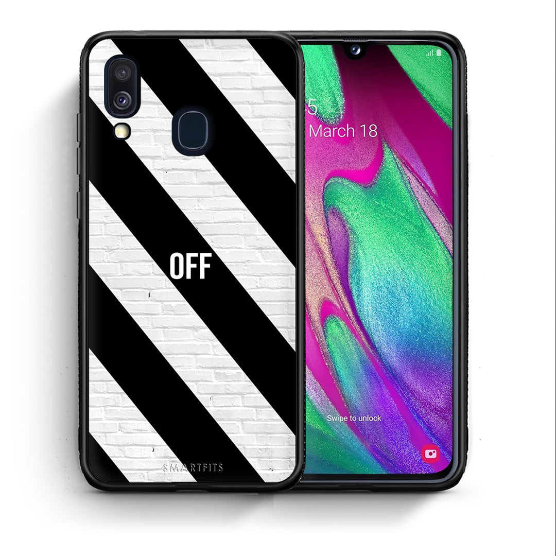 Θήκη Samsung A40 Get Off από τη Smartfits με σχέδιο στο πίσω μέρος και μαύρο περίβλημα | Samsung A40 Get Off case with colorful back and black bezels