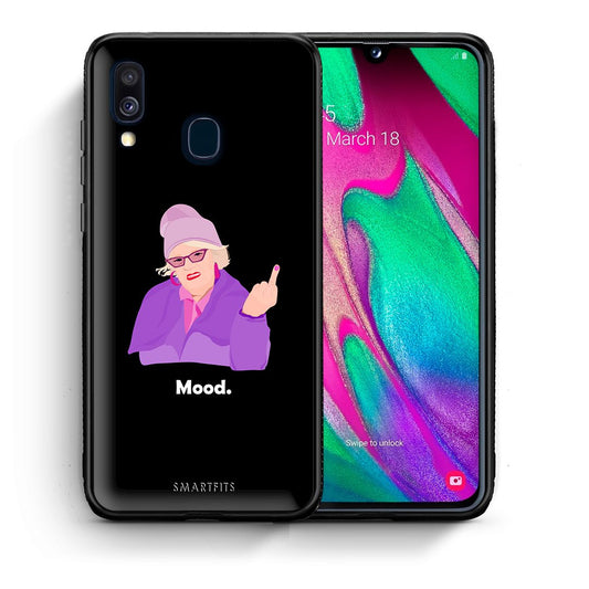 Θήκη Samsung A40 Grandma Mood Black από τη Smartfits με σχέδιο στο πίσω μέρος και μαύρο περίβλημα | Samsung A40 Grandma Mood Black case with colorful back and black bezels