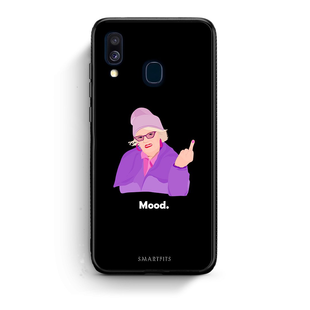 Samsung A40 Grandma Mood Black θήκη από τη Smartfits με σχέδιο στο πίσω μέρος και μαύρο περίβλημα | Smartphone case with colorful back and black bezels by Smartfits