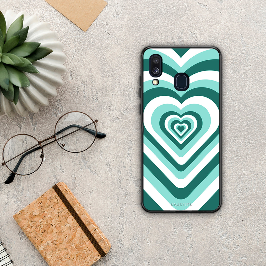 Green Hearts - Samsung Galaxy A40 θήκη