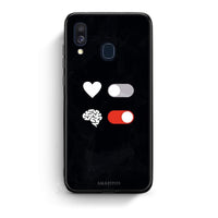 Thumbnail for Samsung A40 Heart Vs Brain Θήκη Αγίου Βαλεντίνου από τη Smartfits με σχέδιο στο πίσω μέρος και μαύρο περίβλημα | Smartphone case with colorful back and black bezels by Smartfits