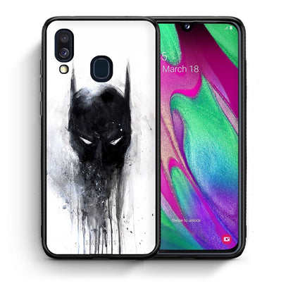 Θήκη Samsung A40 Paint Bat Hero από τη Smartfits με σχέδιο στο πίσω μέρος και μαύρο περίβλημα | Samsung A40 Paint Bat Hero case with colorful back and black bezels