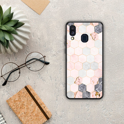 Marble Hexagon Pink - Samsung Galaxy A40 θήκη