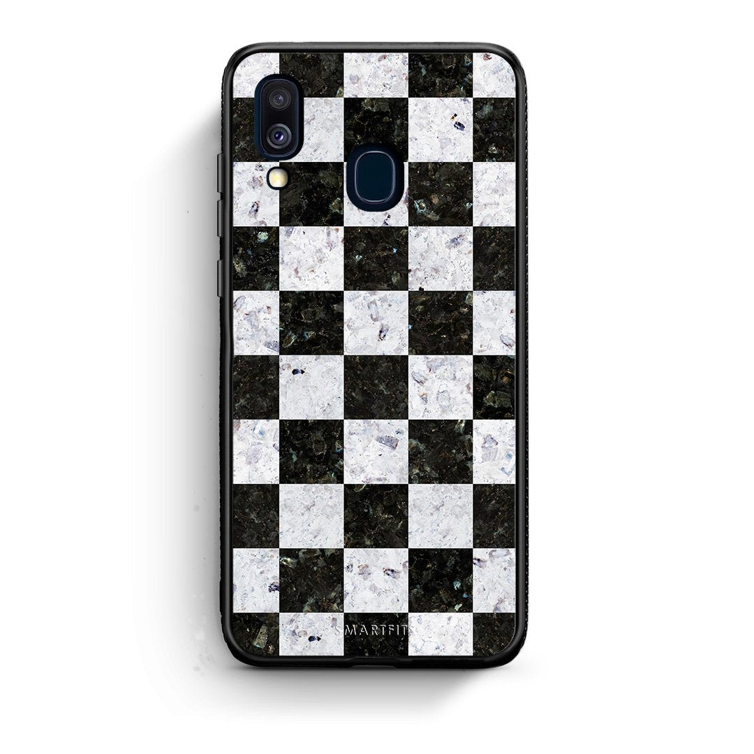 4 - Samsung A40 Square Geometric Marble case, cover, bumper