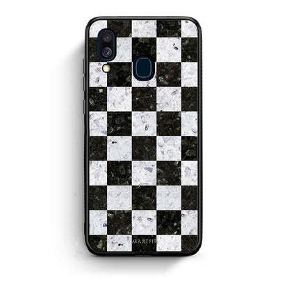 4 - Samsung A40 Square Geometric Marble case, cover, bumper