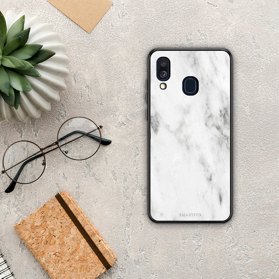Marble White - Samsung Galaxy A40 θήκη