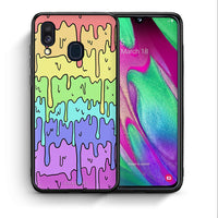 Thumbnail for Θήκη Samsung A40 Melting Rainbow από τη Smartfits με σχέδιο στο πίσω μέρος και μαύρο περίβλημα | Samsung A40 Melting Rainbow case with colorful back and black bezels