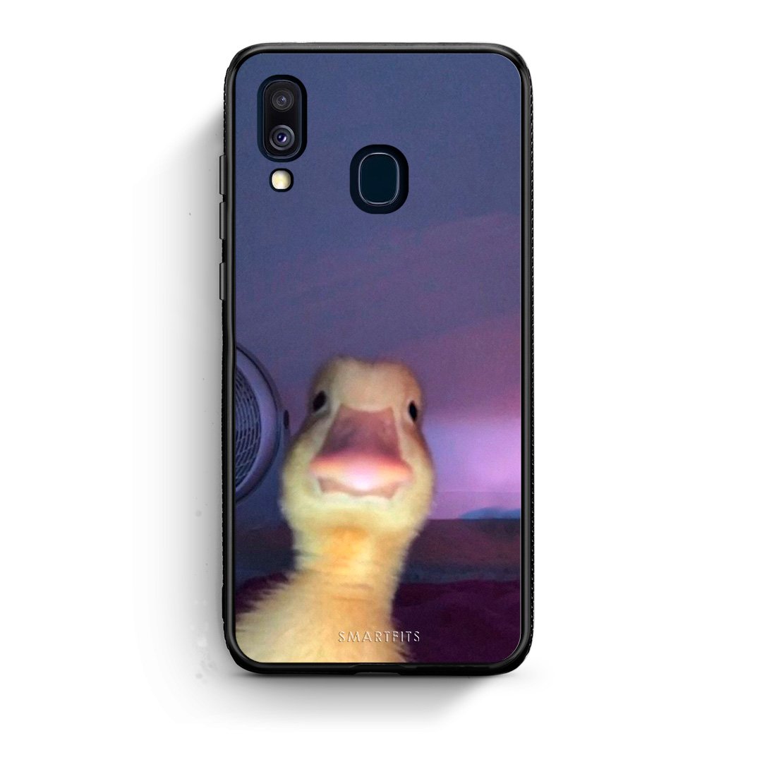 Samsung A40 Meme Duck θήκη από τη Smartfits με σχέδιο στο πίσω μέρος και μαύρο περίβλημα | Smartphone case with colorful back and black bezels by Smartfits
