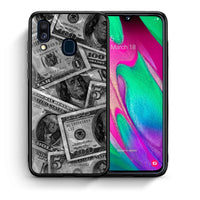 Thumbnail for Θήκη Samsung A40 Money Dollars από τη Smartfits με σχέδιο στο πίσω μέρος και μαύρο περίβλημα | Samsung A40 Money Dollars case with colorful back and black bezels