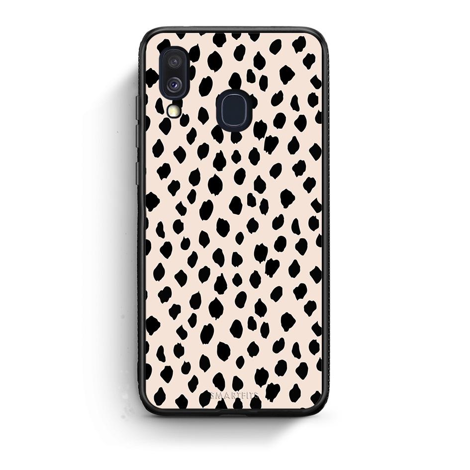 Samsung A40 New Polka Dots θήκη από τη Smartfits με σχέδιο στο πίσω μέρος και μαύρο περίβλημα | Smartphone case with colorful back and black bezels by Smartfits