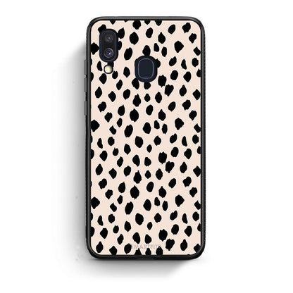 Samsung A40 New Polka Dots θήκη από τη Smartfits με σχέδιο στο πίσω μέρος και μαύρο περίβλημα | Smartphone case with colorful back and black bezels by Smartfits