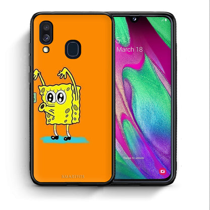 Θήκη Αγίου Βαλεντίνου Samsung A40 No Money 2 από τη Smartfits με σχέδιο στο πίσω μέρος και μαύρο περίβλημα | Samsung A40 No Money 2 case with colorful back and black bezels