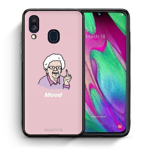 Θήκη Samsung A40 Mood PopArt από τη Smartfits με σχέδιο στο πίσω μέρος και μαύρο περίβλημα | Samsung A40 Mood PopArt case with colorful back and black bezels