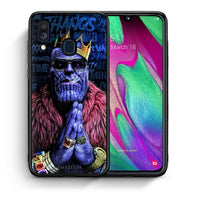 Thumbnail for Θήκη Samsung A40 Thanos PopArt από τη Smartfits με σχέδιο στο πίσω μέρος και μαύρο περίβλημα | Samsung A40 Thanos PopArt case with colorful back and black bezels