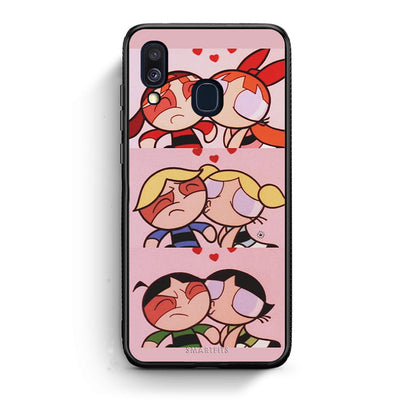 Samsung A40 Puff Love Θήκη Αγίου Βαλεντίνου από τη Smartfits με σχέδιο στο πίσω μέρος και μαύρο περίβλημα | Smartphone case with colorful back and black bezels by Smartfits