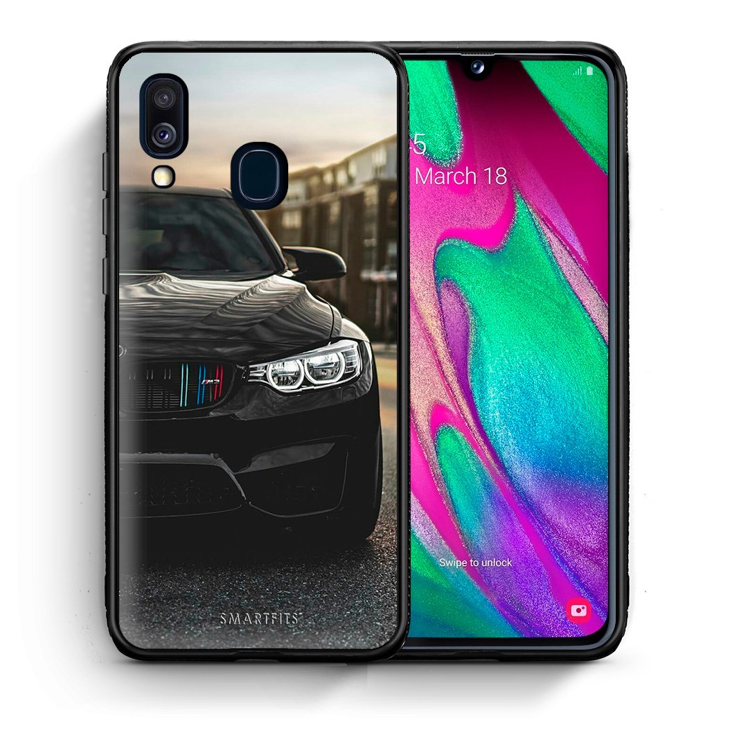 Θήκη Samsung A40 M3 Racing από τη Smartfits με σχέδιο στο πίσω μέρος και μαύρο περίβλημα | Samsung A40 M3 Racing case with colorful back and black bezels