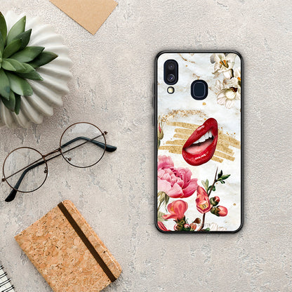 Red Lips - Samsung Galaxy A40 θήκη