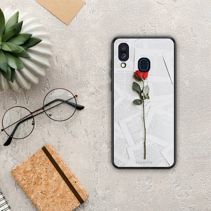 Red Rose - Samsung Galaxy A40 θήκη