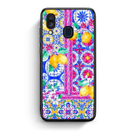 Thumbnail for Samsung A40 Retro Spring θήκη από τη Smartfits με σχέδιο στο πίσω μέρος και μαύρο περίβλημα | Smartphone case with colorful back and black bezels by Smartfits