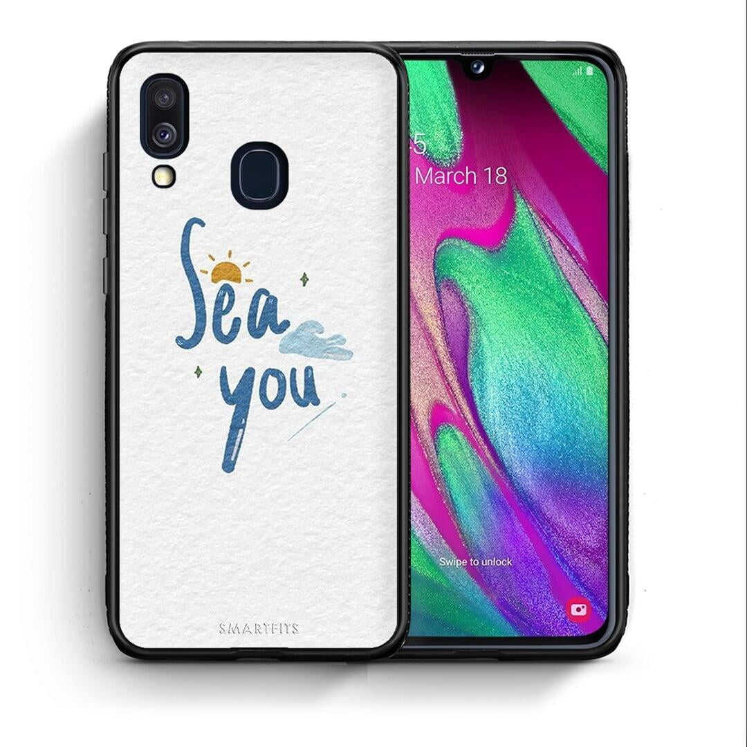 Θήκη Samsung A40 Sea You από τη Smartfits με σχέδιο στο πίσω μέρος και μαύρο περίβλημα | Samsung A40 Sea You case with colorful back and black bezels