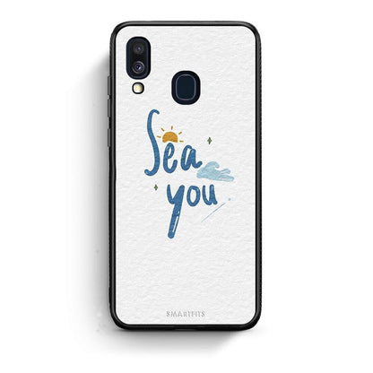 Samsung A40 Sea You Θήκη από τη Smartfits με σχέδιο στο πίσω μέρος και μαύρο περίβλημα | Smartphone case with colorful back and black bezels by Smartfits