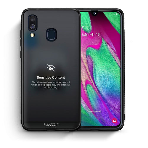 Θήκη Samsung A40 Sensitive Content από τη Smartfits με σχέδιο στο πίσω μέρος και μαύρο περίβλημα | Samsung A40 Sensitive Content case with colorful back and black bezels