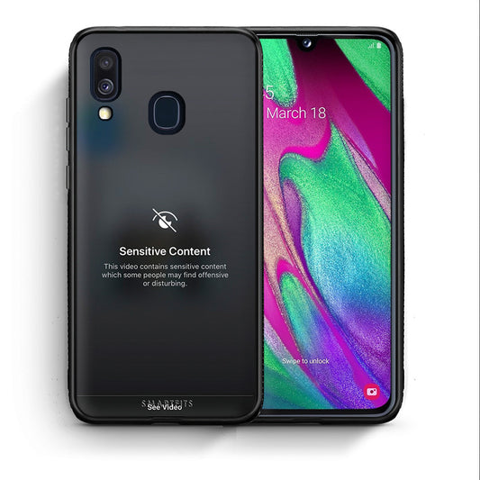 Θήκη Samsung A40 Sensitive Content από τη Smartfits με σχέδιο στο πίσω μέρος και μαύρο περίβλημα | Samsung A40 Sensitive Content case with colorful back and black bezels