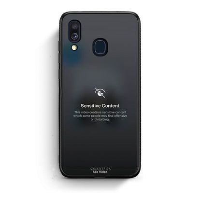 Samsung A40 Sensitive Content θήκη από τη Smartfits με σχέδιο στο πίσω μέρος και μαύρο περίβλημα | Smartphone case with colorful back and black bezels by Smartfits