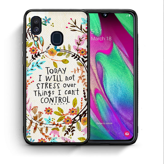 Θήκη Samsung A40 Stress Over από τη Smartfits με σχέδιο στο πίσω μέρος και μαύρο περίβλημα | Samsung A40 Stress Over case with colorful back and black bezels
