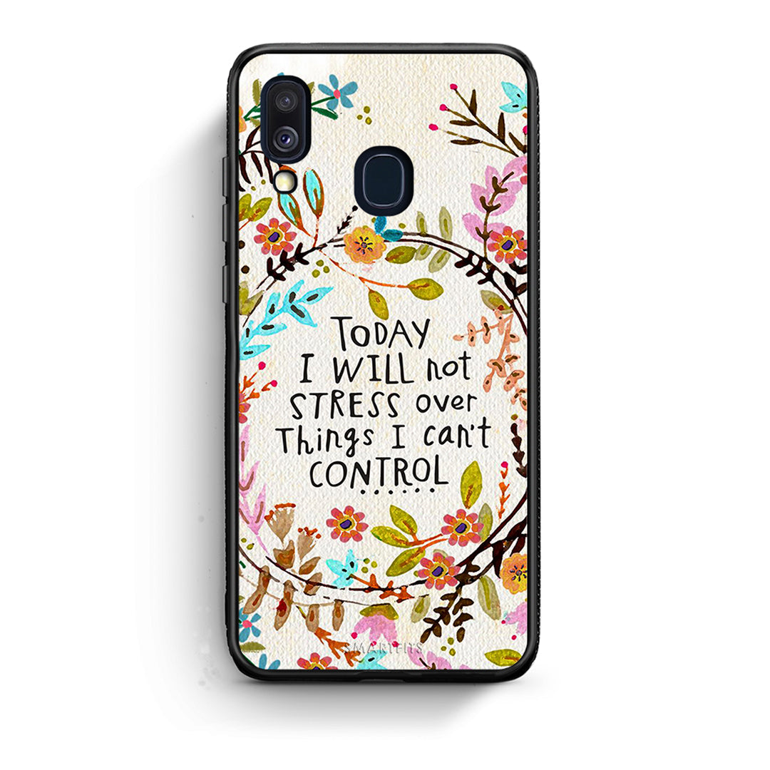 Samsung A40 Stress Over θήκη από τη Smartfits με σχέδιο στο πίσω μέρος και μαύρο περίβλημα | Smartphone case with colorful back and black bezels by Smartfits