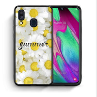 Thumbnail for Θήκη Samsung A40 Summer Daisies από τη Smartfits με σχέδιο στο πίσω μέρος και μαύρο περίβλημα | Samsung A40 Summer Daisies case with colorful back and black bezels