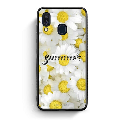 Samsung A40 Summer Daisies Θήκη από τη Smartfits με σχέδιο στο πίσω μέρος και μαύρο περίβλημα | Smartphone case with colorful back and black bezels by Smartfits