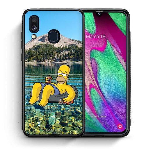 Θήκη Samsung A40 Summer Happiness από τη Smartfits με σχέδιο στο πίσω μέρος και μαύρο περίβλημα | Samsung A40 Summer Happiness case with colorful back and black bezels