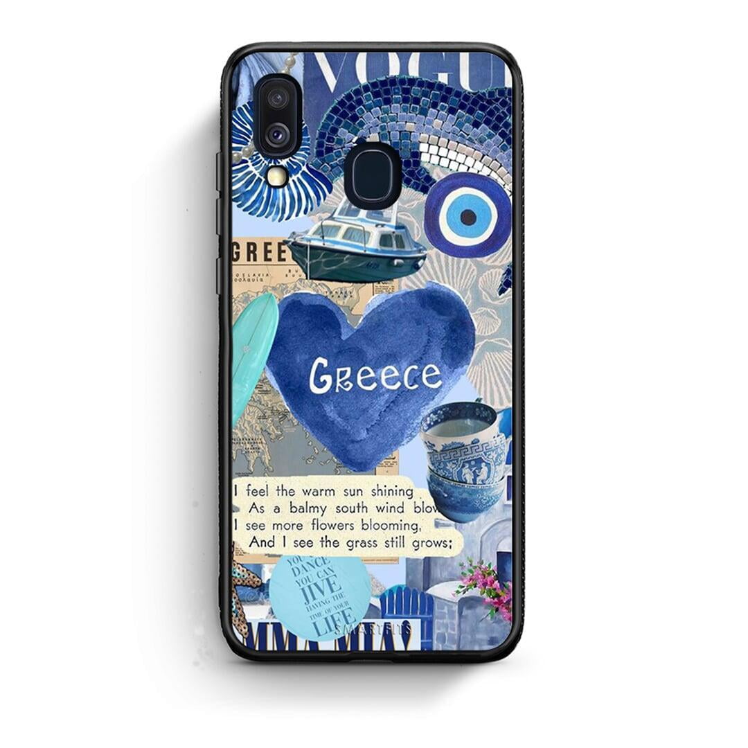 Samsung A40 Summer In Greece Θήκη από τη Smartfits με σχέδιο στο πίσω μέρος και μαύρο περίβλημα | Smartphone case with colorful back and black bezels by Smartfits